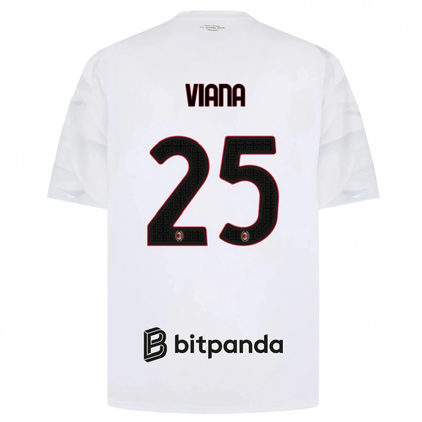 Danxen Hombre Camiseta Viana Seedorf #25 Blanco Rojo Negro 2ª Equipación 2026/27 La Camisa