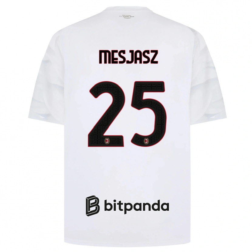 Danxen Hombre Camiseta Malgorzata Mesjasz #25 Blanco Rojo Negro 2ª Equipación 2026/27 La Camisa