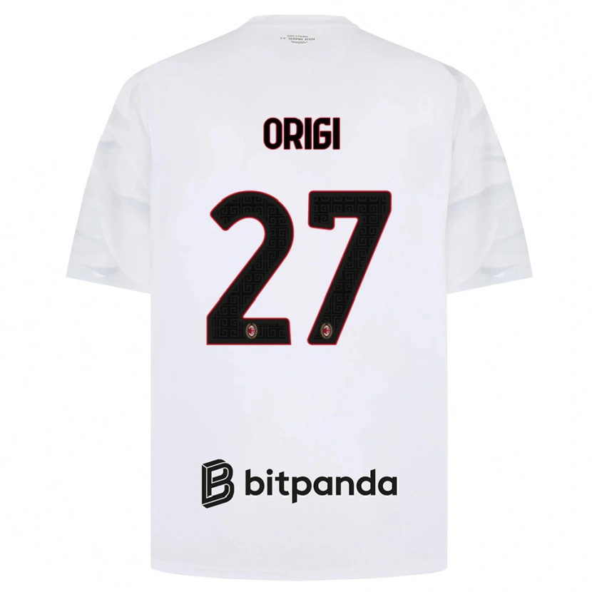 Danxen Hombre Camiseta Divock Origi #27 Blanco Rojo Negro 2ª Equipación 2026/27 La Camisa