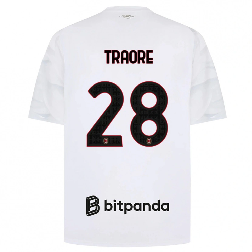 Danxen Hombre Camiseta Chaka Traore #28 Blanco Rojo Negro 2ª Equipación 2026/27 La Camisa