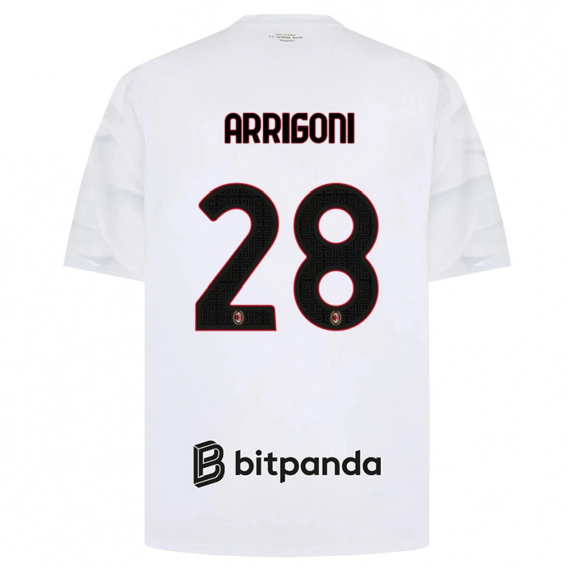 Danxen Hombre Camiseta Giorgia Arrigoni #28 Blanco Rojo Negro 2ª Equipación 2026/27 La Camisa