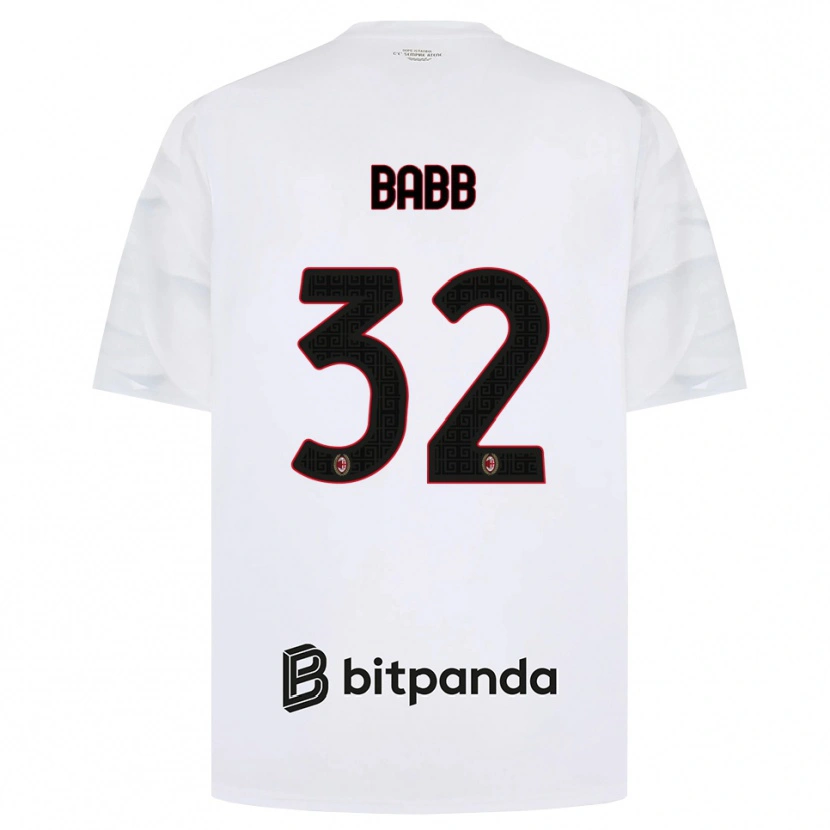 Danxen Hombre Camiseta Selena Delia Babb #32 Blanco Rojo Negro 2ª Equipación 2026/27 La Camisa