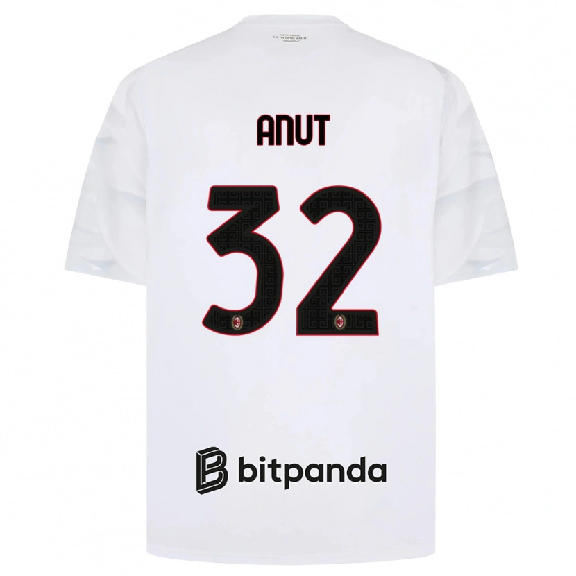 Danxen Hombre Camiseta Niccolo Anut #32 Blanco Rojo Negro 2ª Equipación 2026/27 La Camisa