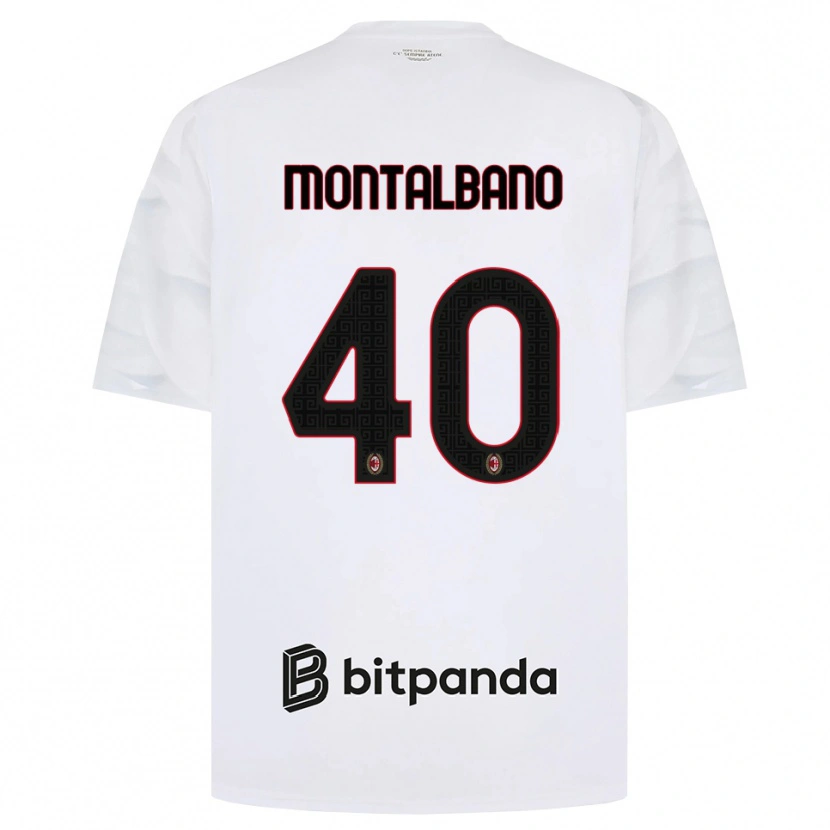Danxen Hombre Camiseta Nicolo Montalbano #40 Blanco Rojo Negro 2ª Equipación 2026/27 La Camisa