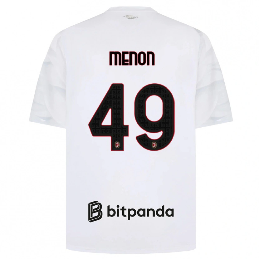 Danxen Hombre Camiseta Luca Menon #49 Blanco Rojo Negro 2ª Equipación 2026/27 La Camisa