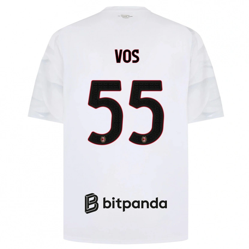 Danxen Hombre Camiseta Silvano Vos #55 Blanco Rojo Negro 2ª Equipación 2026/27 La Camisa