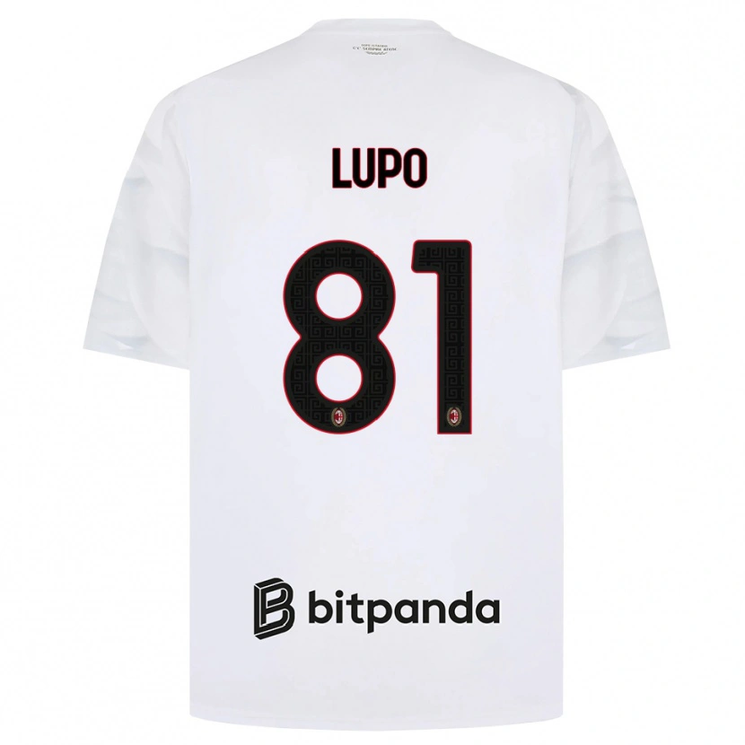 Danxen Hombre Camiseta Simone Lupo #81 Blanco Rojo Negro 2ª Equipación 2026/27 La Camisa