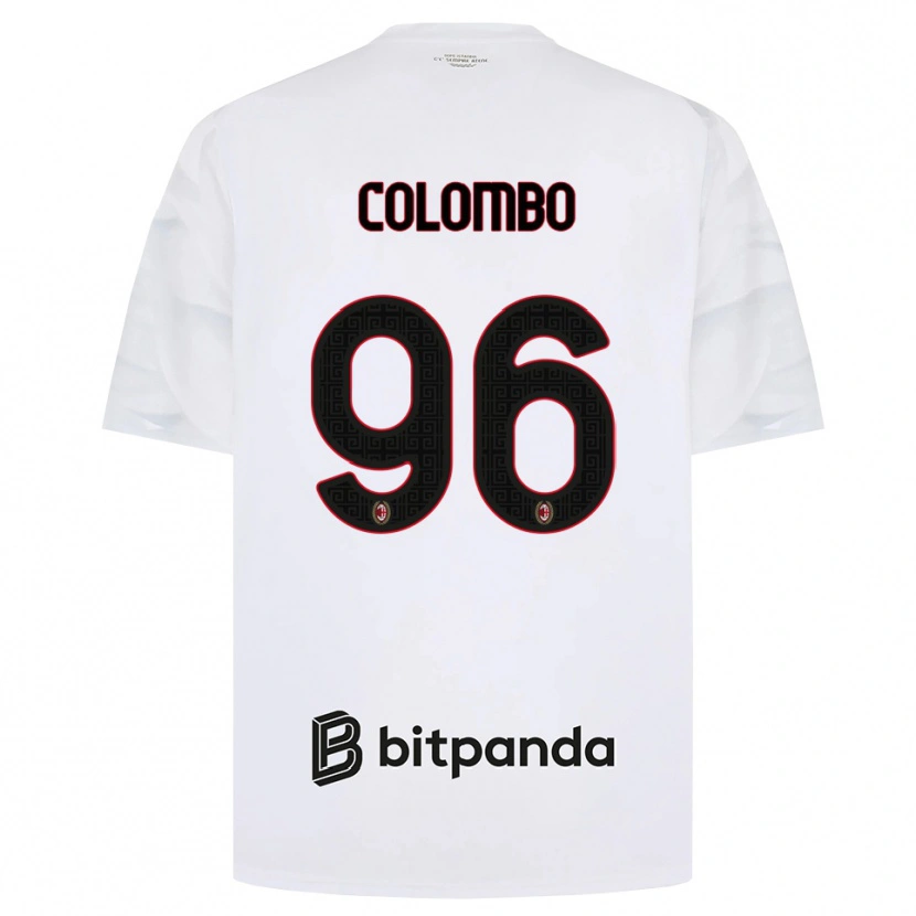 Danxen Hombre Camiseta Leonardo Colombo #96 Blanco Rojo Negro 2ª Equipación 2026/27 La Camisa