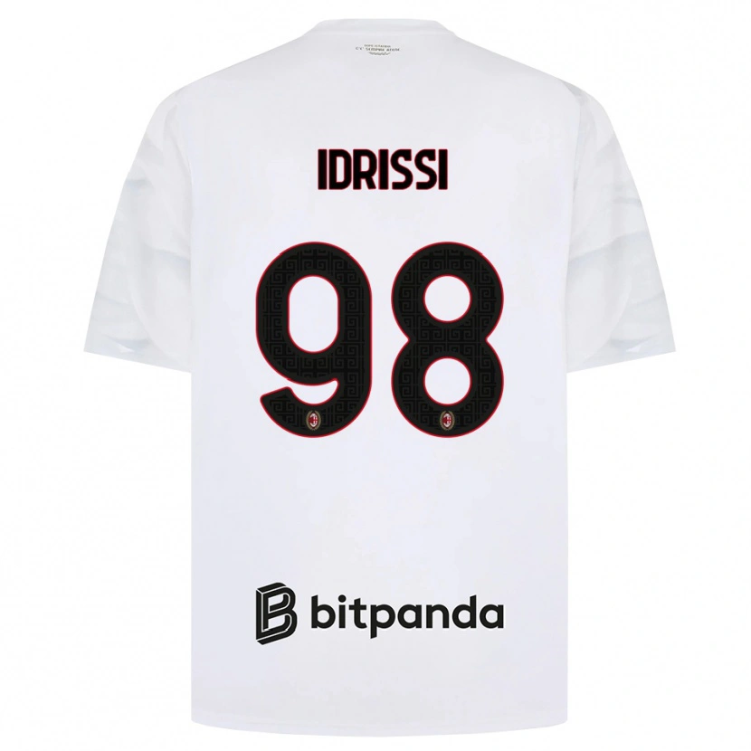Danxen Hombre Camiseta Yahya Idrissi #98 Blanco Rojo Negro 2ª Equipación 2026/27 La Camisa