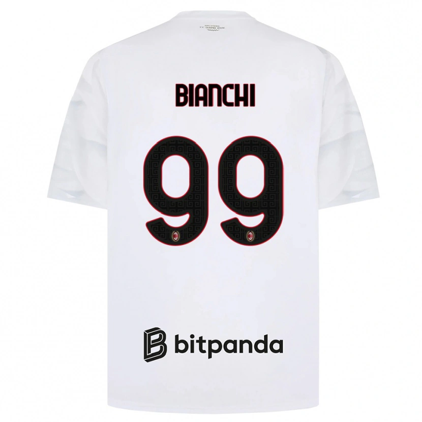 Danxen Hombre Camiseta Alessandro Bianchi #99 Blanco Rojo Negro 2ª Equipación 2026/27 La Camisa