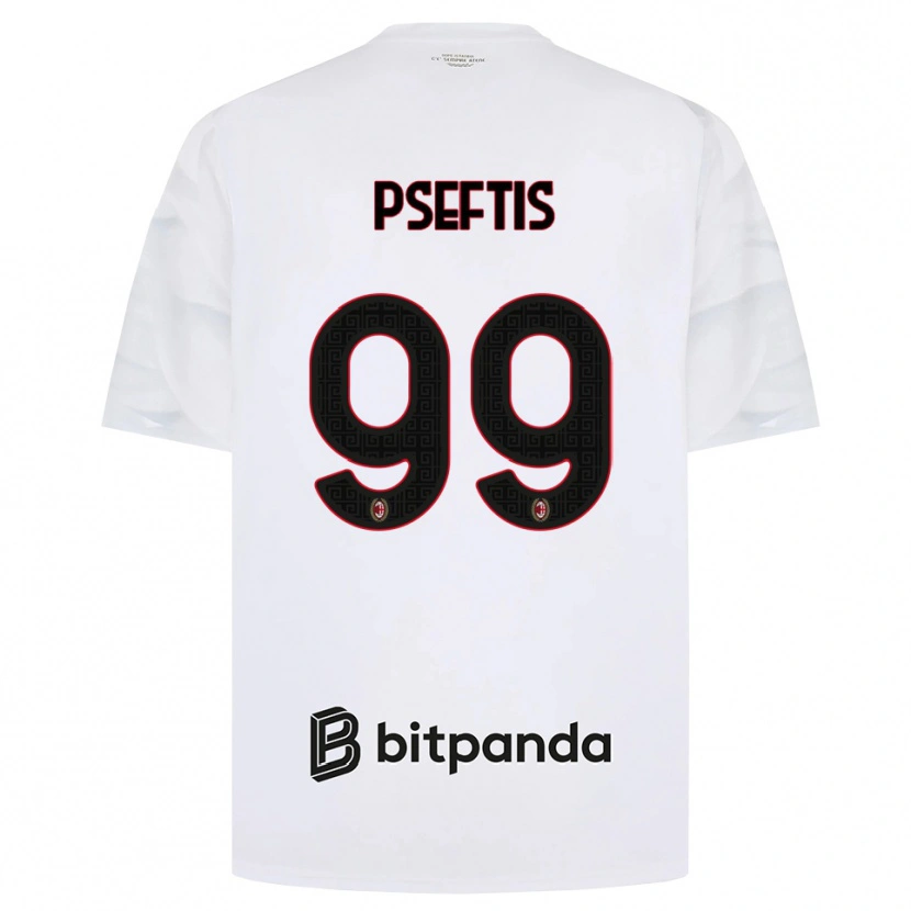 Danxen Hombre Camiseta Fotios Pseftis #99 Blanco Rojo Negro 2ª Equipación 2026/27 La Camisa
