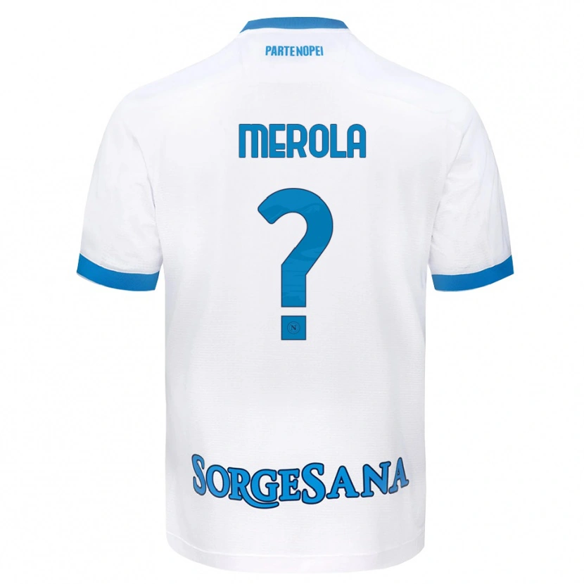 Danxen Hombre Camiseta Marco Merola #0 Blanco Azul Cielo 2ª Equipación 2026/27 La Camisa