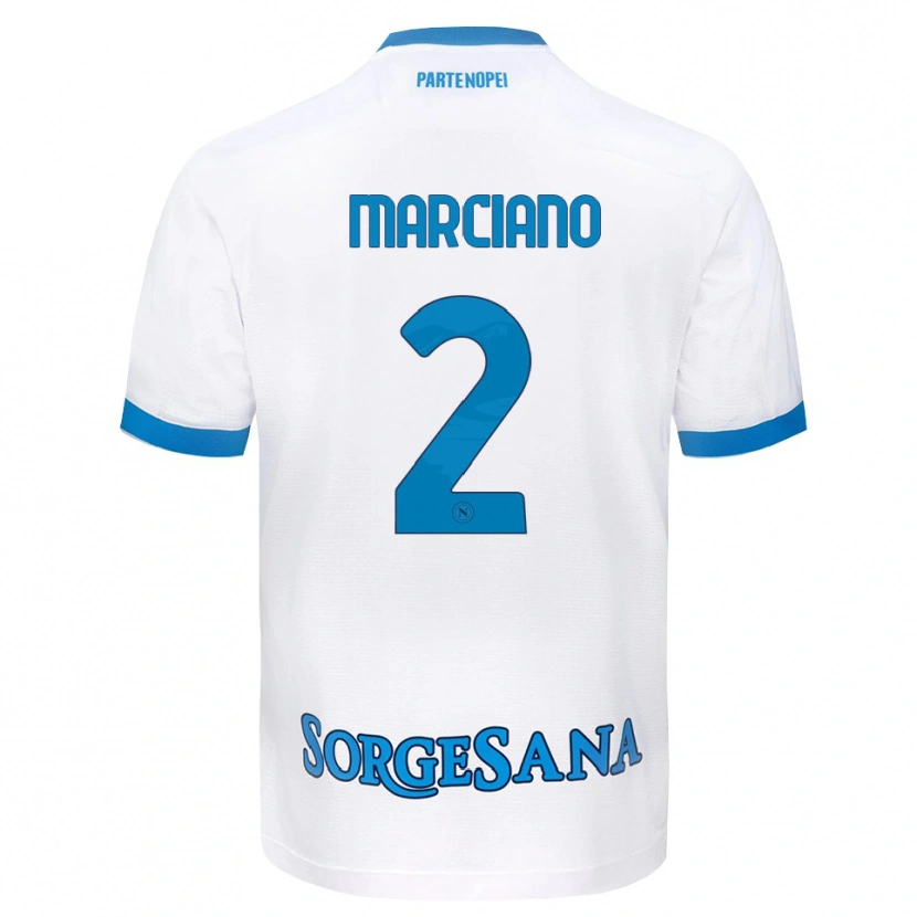 Danxen Hombre Camiseta Giovanni Marciano #2 Blanco Azul Cielo 2ª Equipación 2026/27 La Camisa