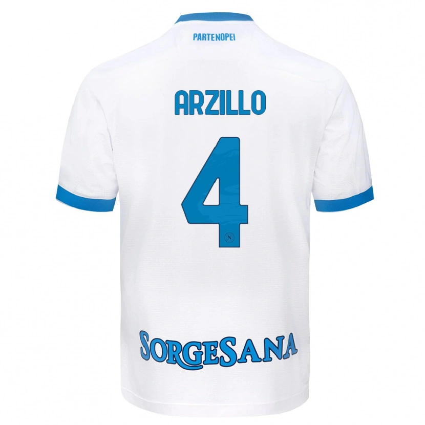Danxen Hombre Camiseta Antonino Arzillo #4 Blanco Azul Cielo 2ª Equipación 2026/27 La Camisa