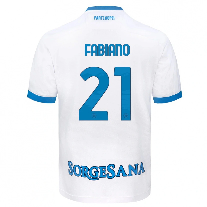 Danxen Hombre Camiseta Francesca Fabiano #21 Blanco Azul Cielo 2ª Equipación 2026/27 La Camisa