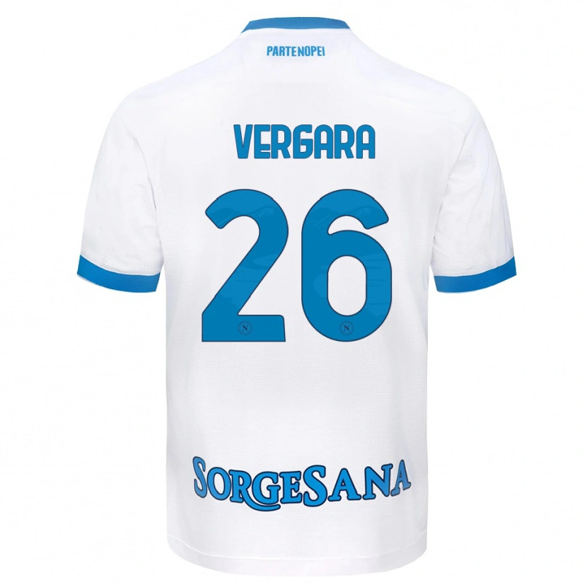 Danxen Hombre Camiseta Antonio Vergara #26 Blanco Azul Cielo 2ª Equipación 2026/27 La Camisa