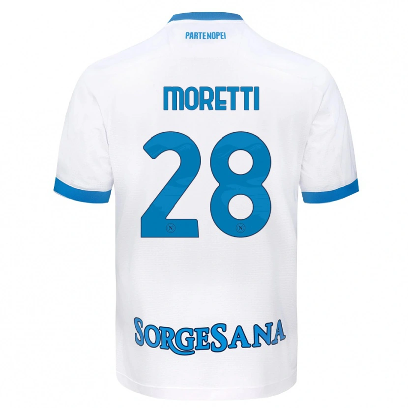 Danxen Hombre Camiseta Ginevra Moretti #28 Blanco Azul Cielo 2ª Equipación 2026/27 La Camisa