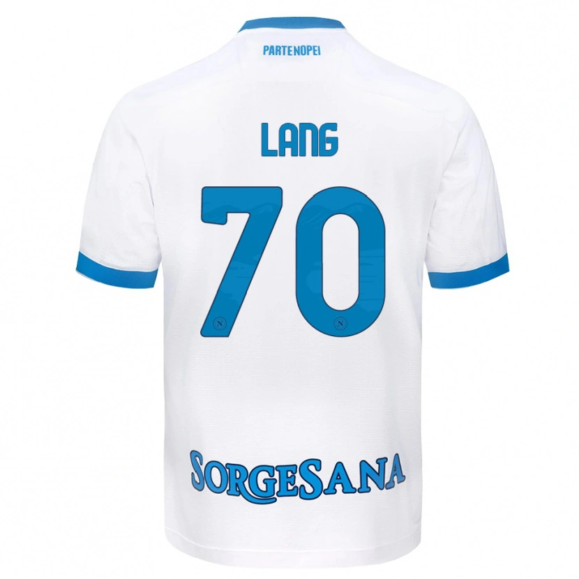 Danxen Hombre Camiseta Noa Lang #70 Blanco Azul Cielo 2ª Equipación 2026/27 La Camisa
