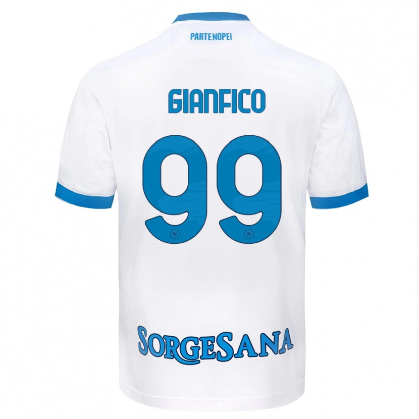 Danxen Hombre Camiseta Maria Morena Gianfico #99 Blanco Azul Cielo 2ª Equipación 2026/27 La Camisa