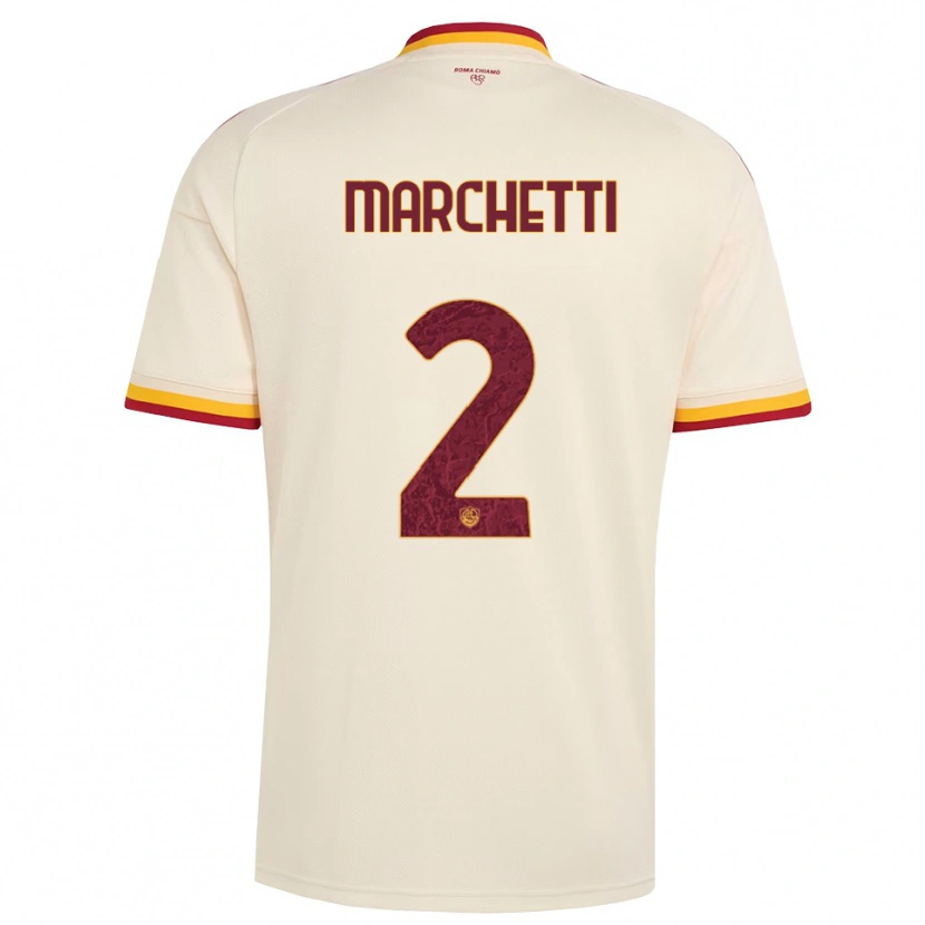 Danxen Hombre Camiseta Tommaso Marchetti #2 Champán Rojo Amarillo 2ª Equipación 2026/27 La Camisa