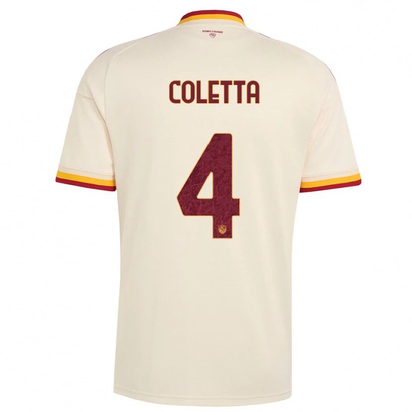 Danxen Hombre Camiseta Francesco Coletta #4 Champán Rojo Amarillo 2ª Equipación 2026/27 La Camisa