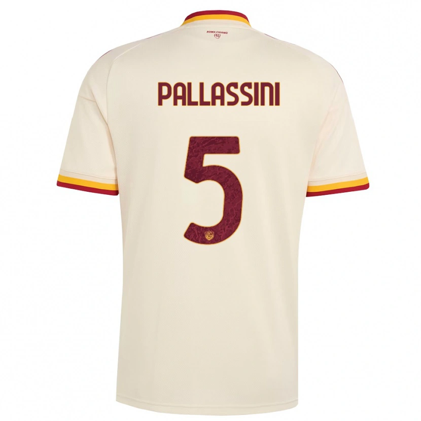 Danxen Hombre Camiseta Luca Pallassini #5 Champán Rojo Amarillo 2ª Equipación 2026/27 La Camisa