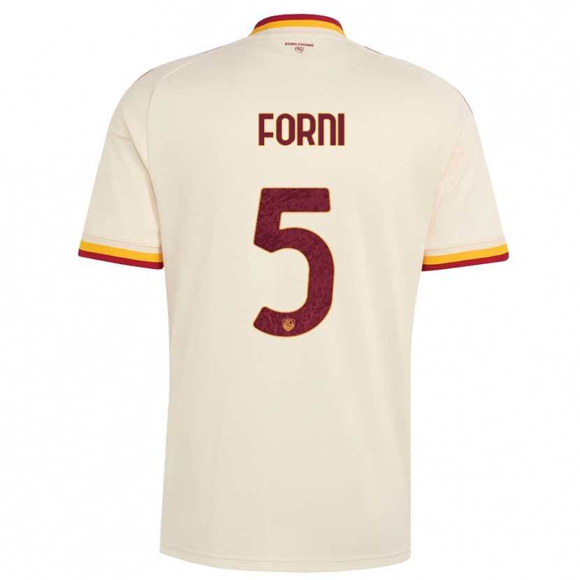 Danxen Hombre Camiseta Matteo Forni #5 Champán Rojo Amarillo 2ª Equipación 2026/27 La Camisa
