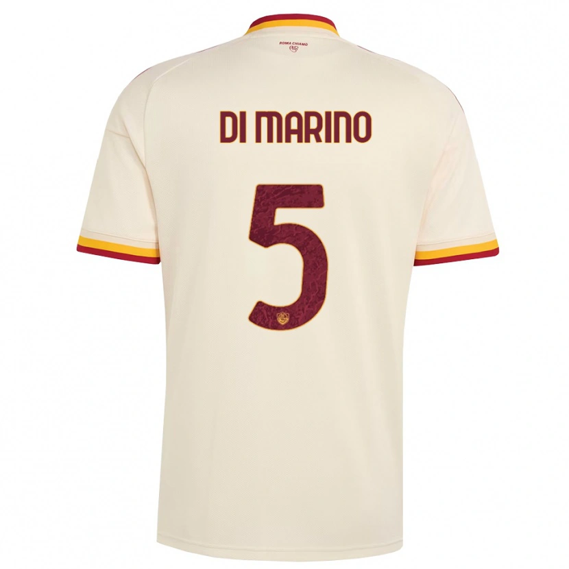 Danxen Hombre Camiseta Baldo Di Marino #5 Champán Rojo Amarillo 2ª Equipación 2026/27 La Camisa