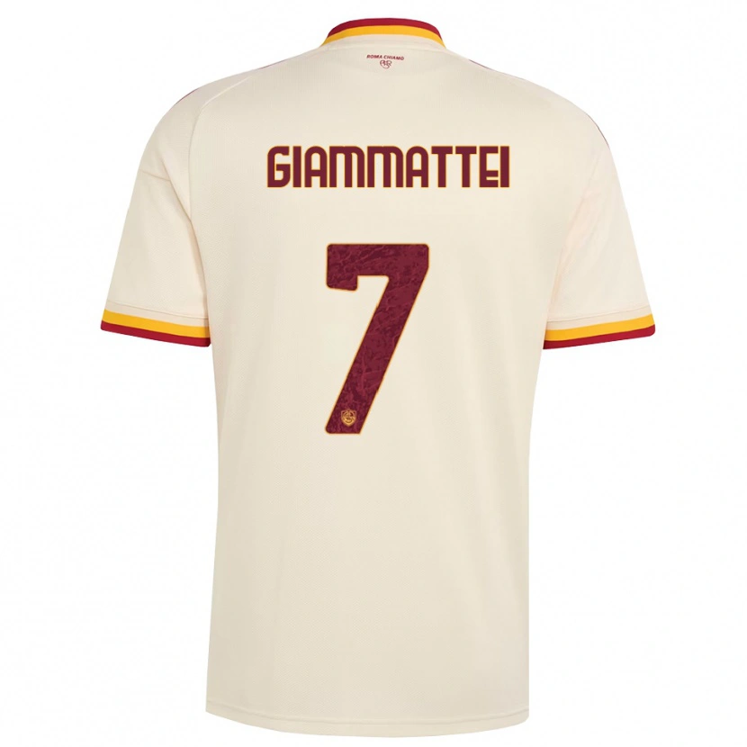 Danxen Hombre Camiseta Gioele Giammattei #7 Champán Rojo Amarillo 2ª Equipación 2026/27 La Camisa