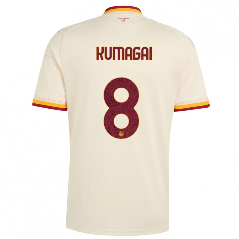 Danxen Hombre Camiseta Saki Kumagai #8 Champán Rojo Amarillo 2ª Equipación 2026/27 La Camisa