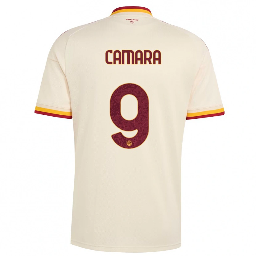 Danxen Hombre Camiseta Mandjou Camara #9 Champán Rojo Amarillo 2ª Equipación 2026/27 La Camisa