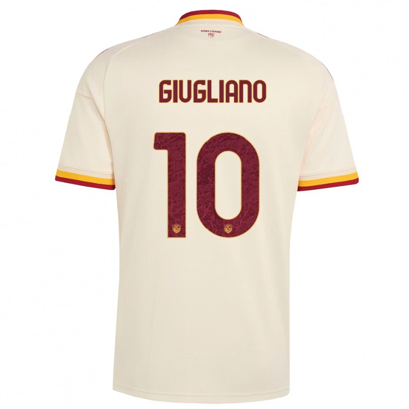 Danxen Hombre Camiseta Manuela Giugliano #10 Champán Rojo Amarillo 2ª Equipación 2026/27 La Camisa