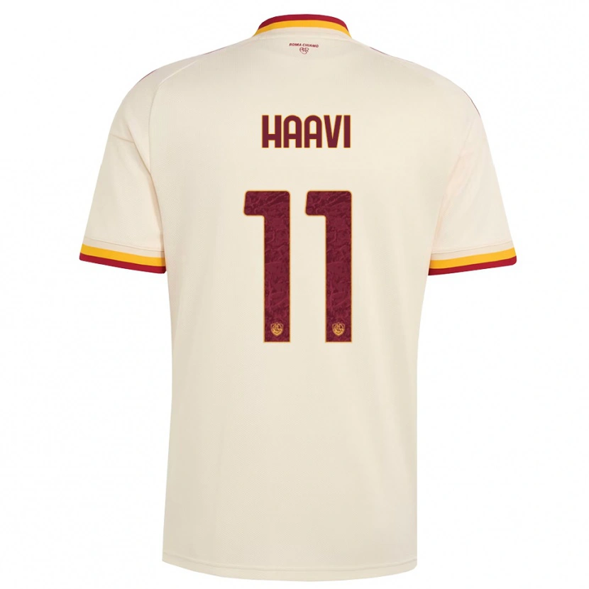Danxen Hombre Camiseta Emilie Haavi #11 Champán Rojo Amarillo 2ª Equipación 2026/27 La Camisa