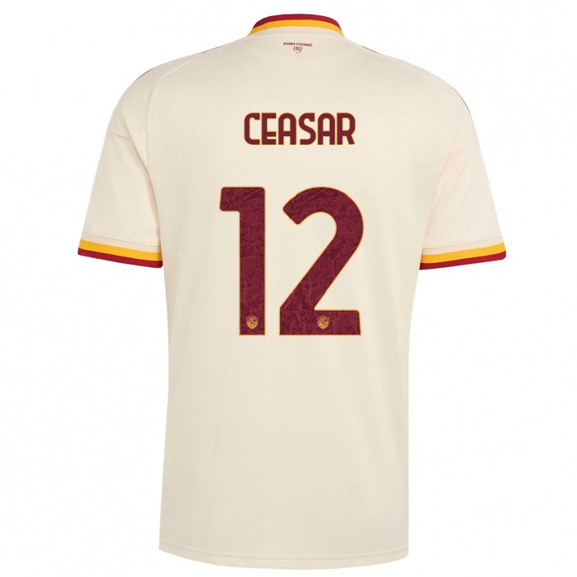 Danxen Hombre Camiseta Camelia Ceasar #12 Champán Rojo Amarillo 2ª Equipación 2026/27 La Camisa
