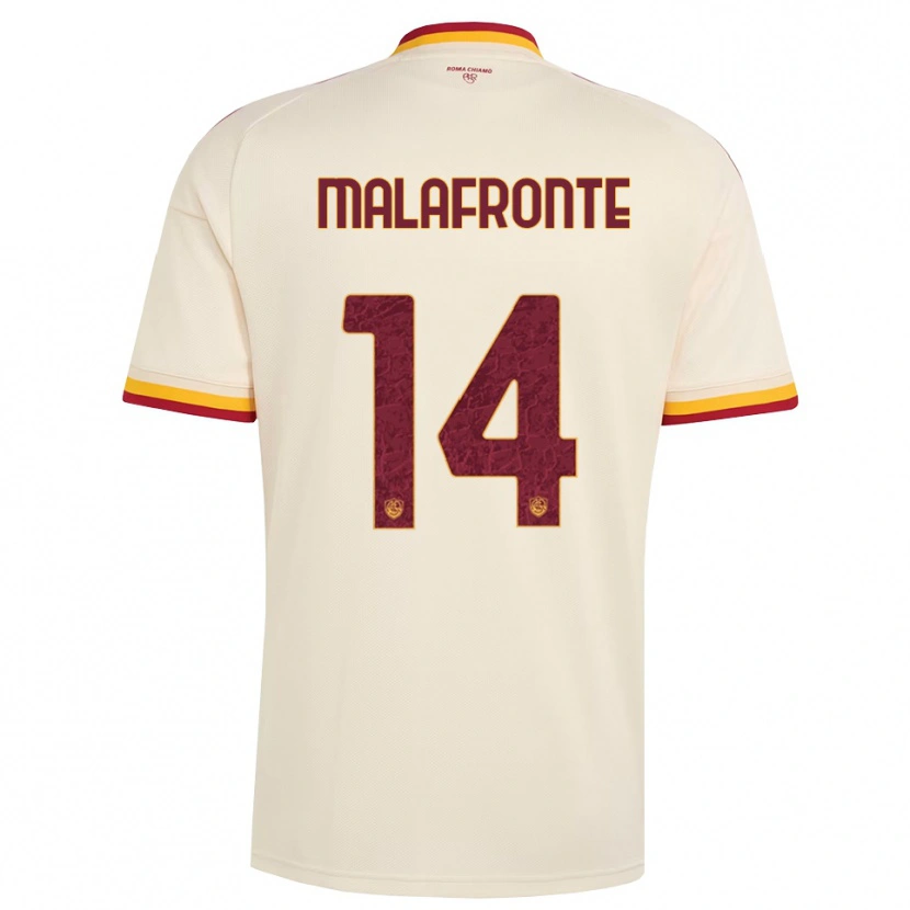 Danxen Hombre Camiseta Matteo Malafronte #14 Champán Rojo Amarillo 2ª Equipación 2026/27 La Camisa