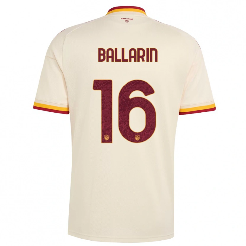 Danxen Hombre Camiseta Francesco Ballarin #16 Champán Rojo Amarillo 2ª Equipación 2026/27 La Camisa