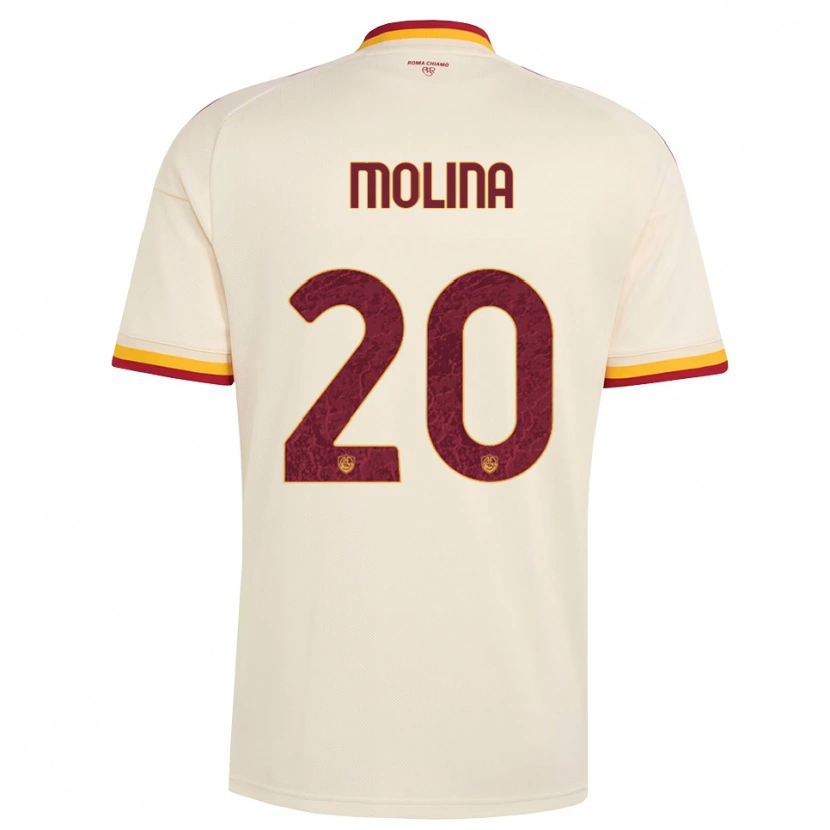 Danxen Hombre Camiseta Nahuel Molina #20 Champán Rojo Amarillo 2ª Equipación 2026/27 La Camisa