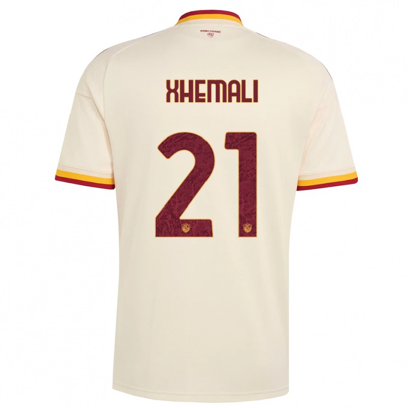 Danxen Hombre Camiseta Mattia Xhemali #21 Champán Rojo Amarillo 2ª Equipación 2026/27 La Camisa