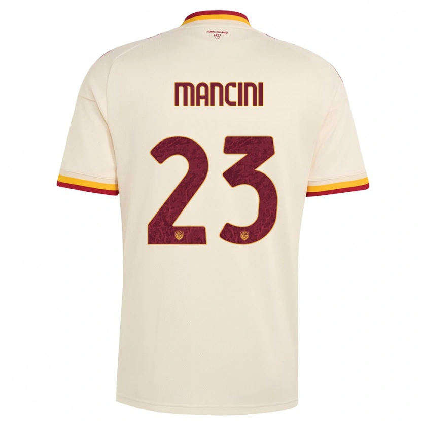 Danxen Hombre Camiseta Gianluca Mancini #23 Champán Rojo Amarillo 2ª Equipación 2026/27 La Camisa