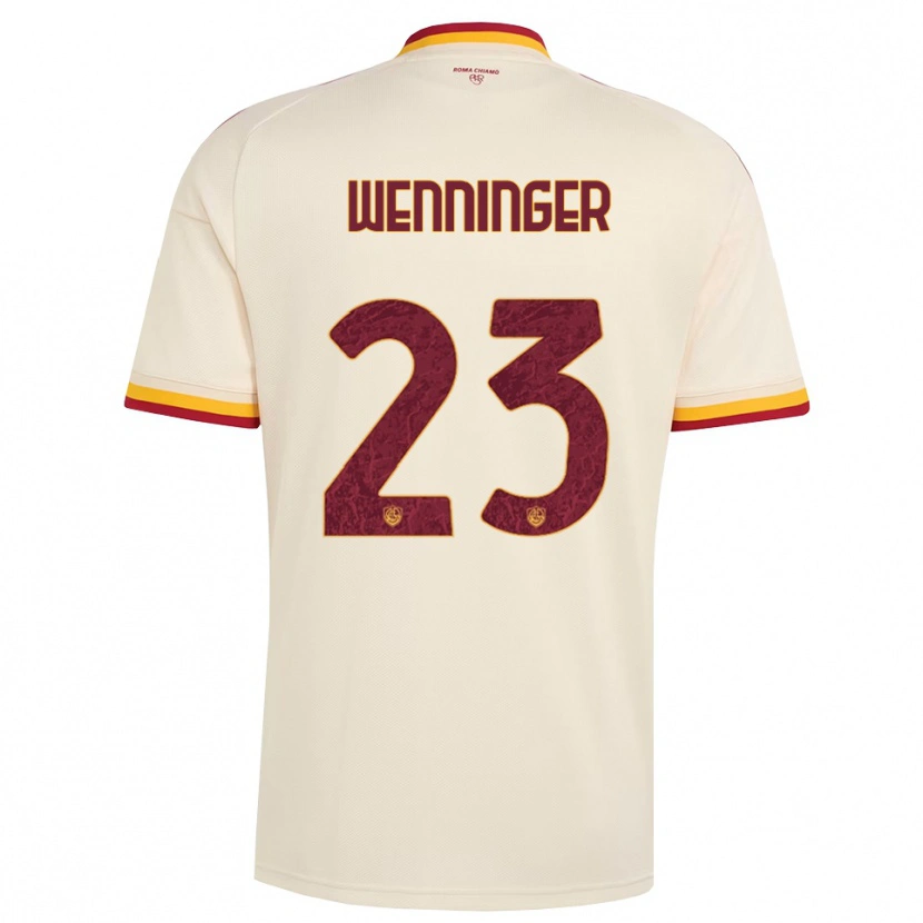 Danxen Hombre Camiseta Carina Wenninger #23 Champán Rojo Amarillo 2ª Equipación 2026/27 La Camisa