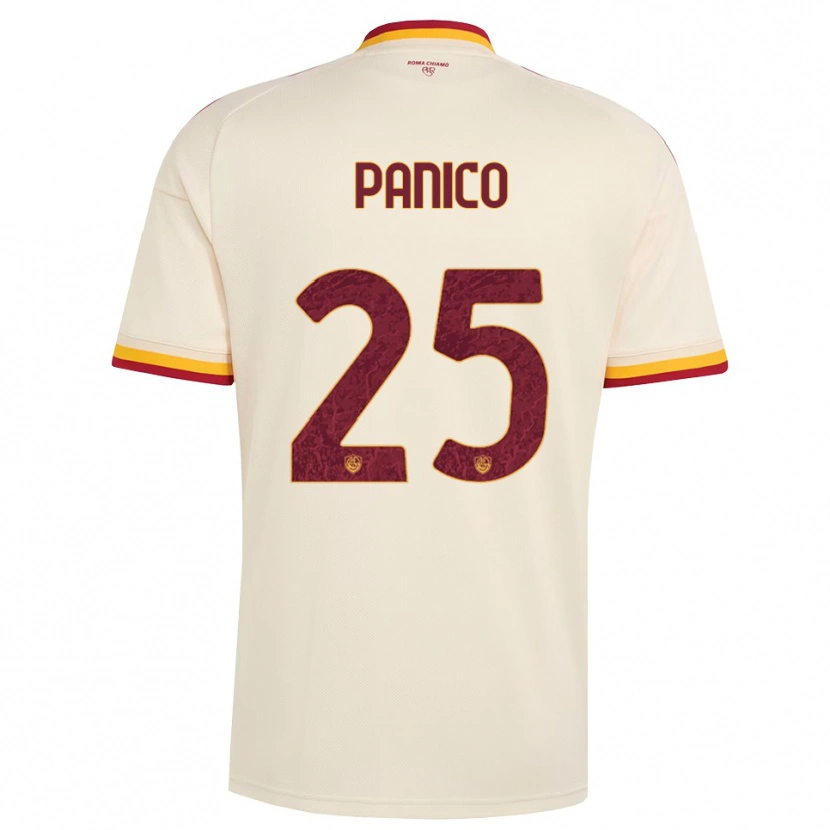 Danxen Hombre Camiseta Francesco Panico #25 Champán Rojo Amarillo 2ª Equipación 2026/27 La Camisa