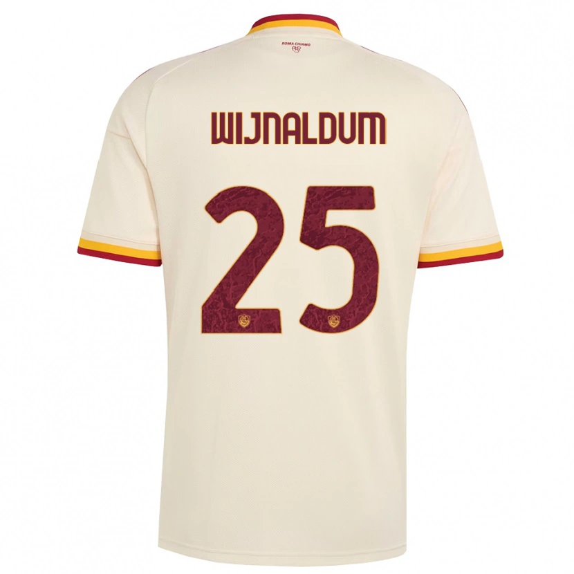 Danxen Hombre Camiseta Georginio Wijnaldum #25 Champán Rojo Amarillo 2ª Equipación 2026/27 La Camisa