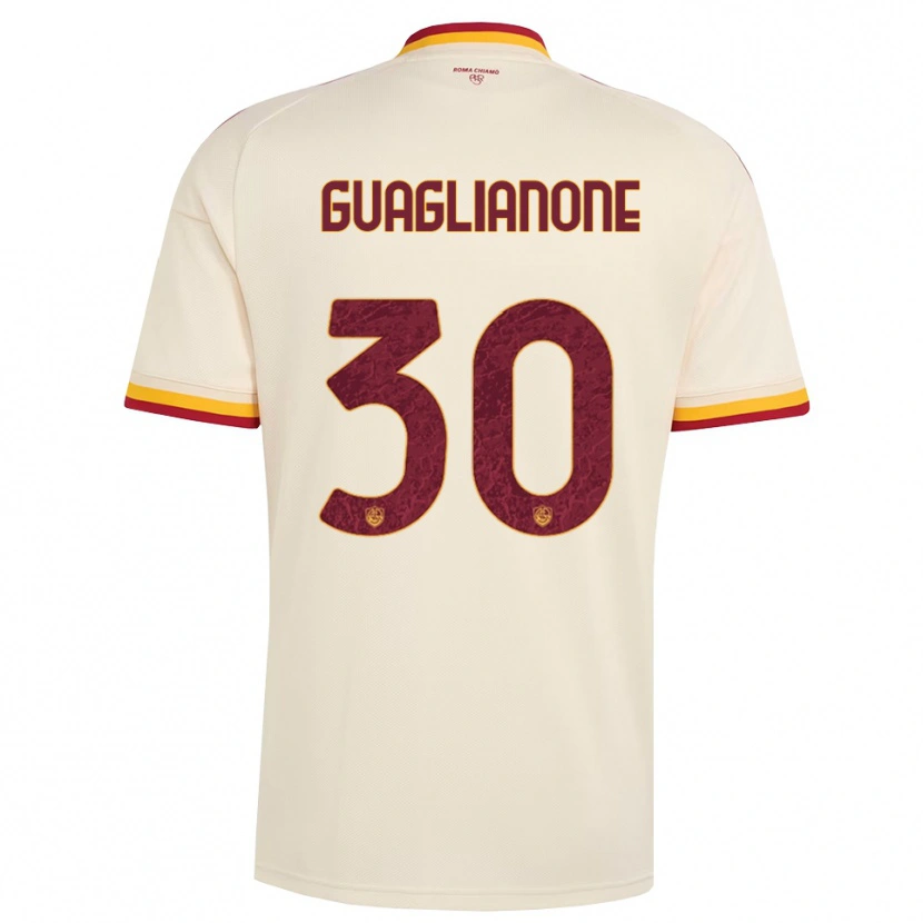 Danxen Hombre Camiseta Mattia Guaglianone #30 Champán Rojo Amarillo 2ª Equipación 2026/27 La Camisa