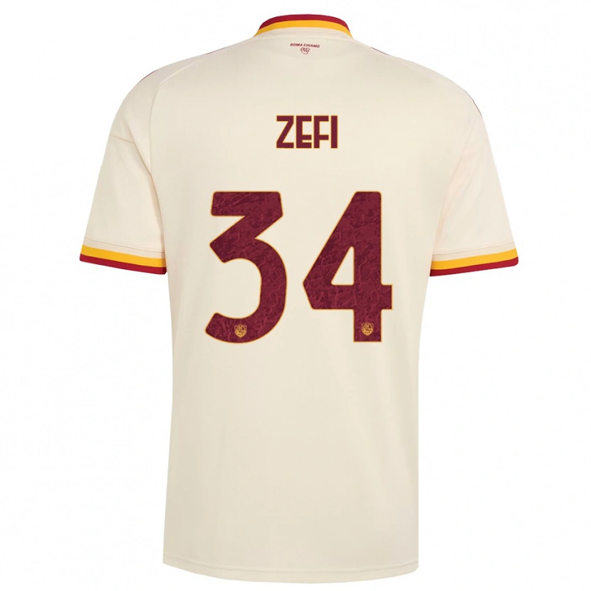 Danxen Hombre Camiseta Kevin Zefi #34 Champán Rojo Amarillo 2ª Equipación 2026/27 La Camisa