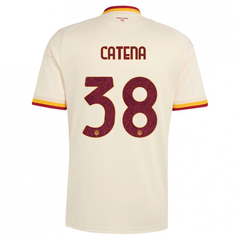 Danxen Hombre Camiseta Giada Catena #38 Champán Rojo Amarillo 2ª Equipación 2026/27 La Camisa