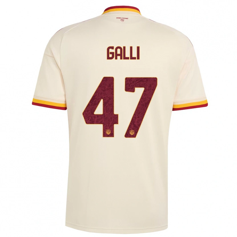 Danxen Hombre Camiseta Giulia Galli #47 Champán Rojo Amarillo 2ª Equipación 2026/27 La Camisa