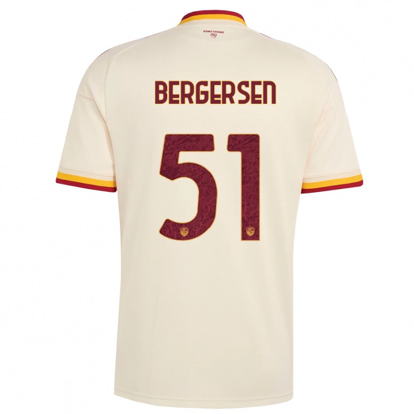 Danxen Hombre Camiseta Mina Bergersen #51 Champán Rojo Amarillo 2ª Equipación 2026/27 La Camisa