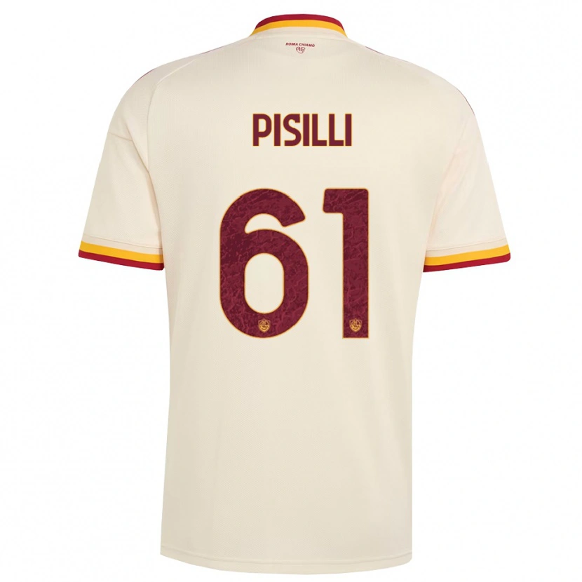 Danxen Hombre Camiseta Niccolò Pisilli #61 Champán Rojo Amarillo 2ª Equipación 2026/27 La Camisa