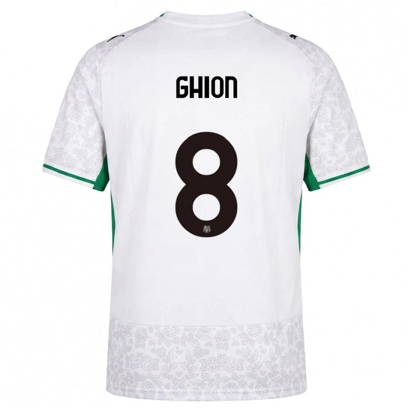 Danxen Hombre Camiseta Andrea Ghion #8 Blanco Negro Verde 2ª Equipación 2026/27 La Camisa