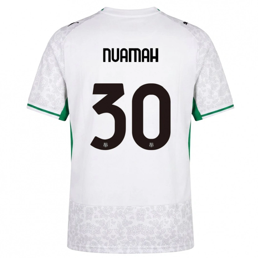 Danxen Hombre Camiseta Patrick Nuamah #30 Blanco Negro Verde 2ª Equipación 2026/27 La Camisa